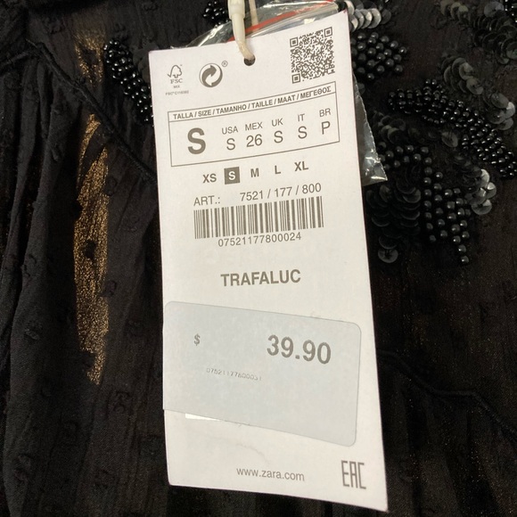 Zara Swiss Dot Sheer Blouse - Picture 3 of 14